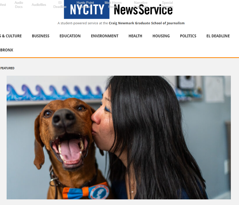 Screenshot of NYCity News Service article: A Faithful Running Partner Brings Closure