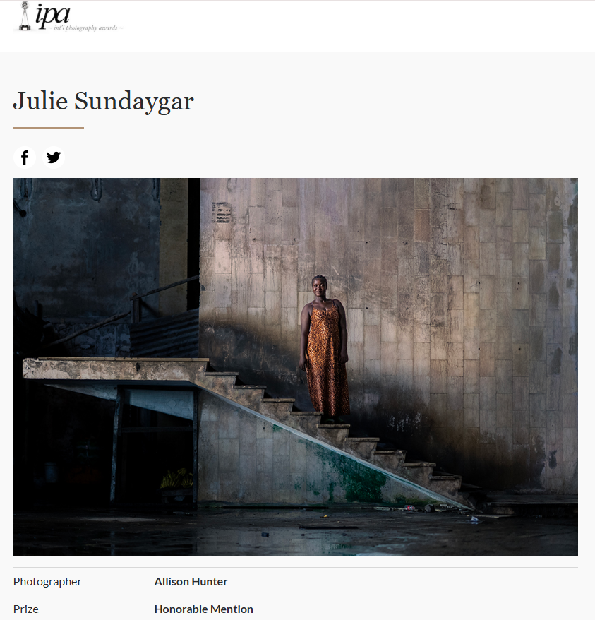 Thumbnail of portrait in Liberia wins Honorable Mention from IPA